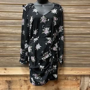 Heartloom Anthea Womens Floral Print Ruffled Mini Dress